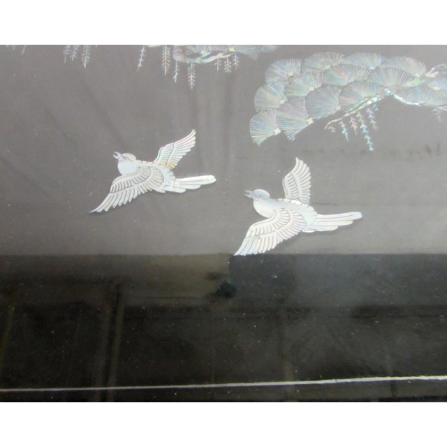Vintage 72 In. Glass Top Asian Sideboard Cabinet For Sale - Image 12 of 13