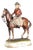 Young Woman on Horseback in Ceramic by Zani for Capodimonte For Sale