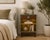 Mid-Century Modern Nightstand in Sagewood Green™, Satin Walnut & Metallic Gold For Sale - Image 4 of 4