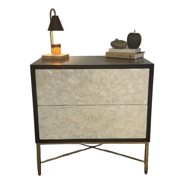 Bernhardt Adagio Capiz Shell Nightstand/Accent Chest For Sale