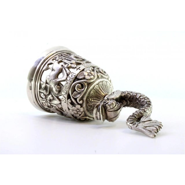 Silver Altar Bell with Cut-Out Reliefs For Sale - Image 5 of 10
