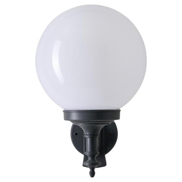 1980s Garden Globe Sconce in Cast Metal with Translucent Shade from Lothus, 1980s For Sale - Image 5 of 5