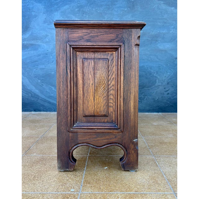 Traditional Spanish Renaissance Revival Oak Sideboard with Three Doors, 1930s For Sale - Image 3 of 12