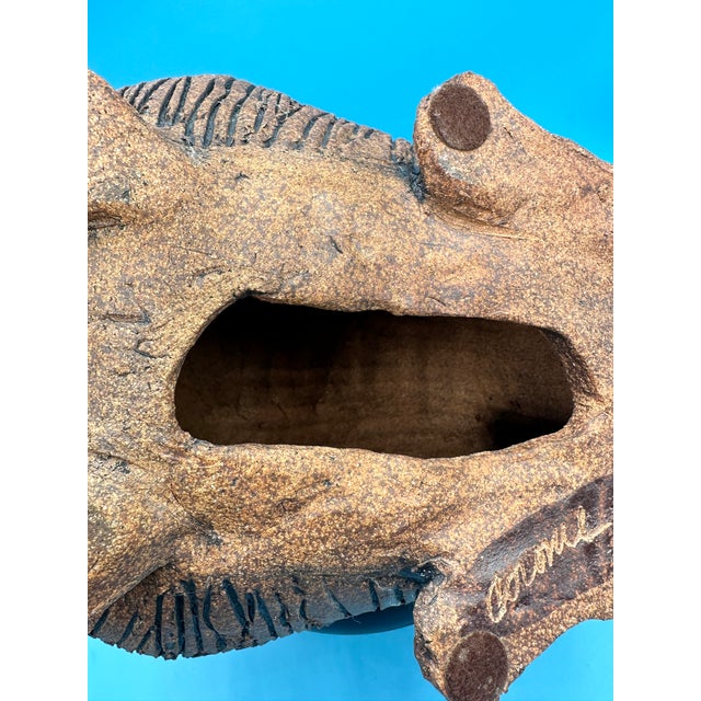 Rare Signed Raul Coronel Ceramic Lion Sculpture Monumental Mid-Century 1960s For Sale - Image 14 of 17