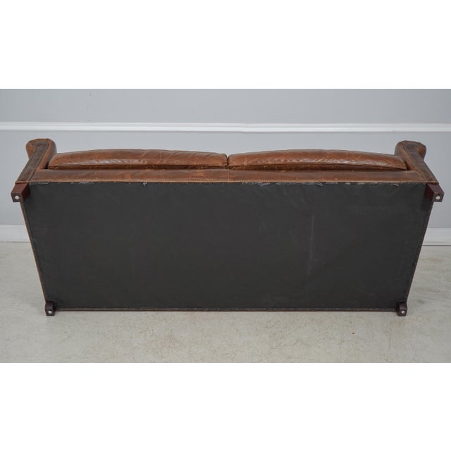 Restoration Hardware Quality Brown Leather Sofa Chairish