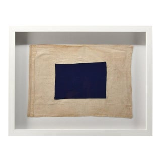 Real Cotton Framed Signal Flag "S" For Sale