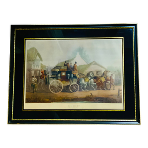 English Coaching Lithograph by c.c. Henderson - Framed
