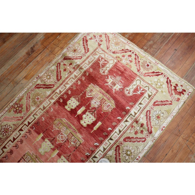 Folk Art Early 20th Century Zabihi Collection Turkish Oushak Runner - 3'4" x 13'4" For Sale - Image 3 of 6