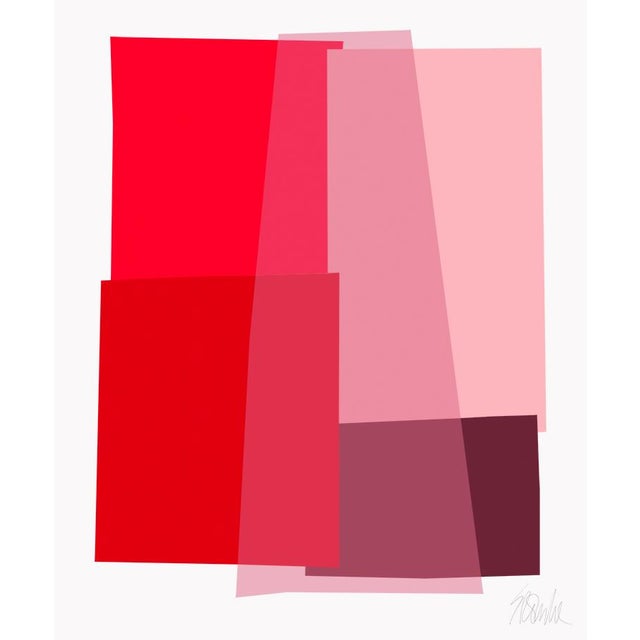 Red Red Collage Fine Art Print 20" X 24" by Liz Roache For Sale In Boston - Image 6 of 6