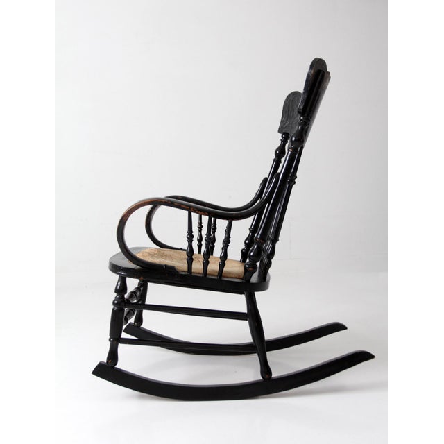 Antique Art Nouveau Rocking Chair For Sale - Image 11 of 18