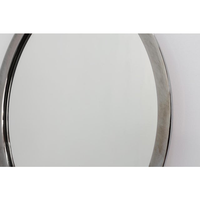 Art Deco Chrome Oval Wall Mirror, 1920 For Sale - Image 4 of 11