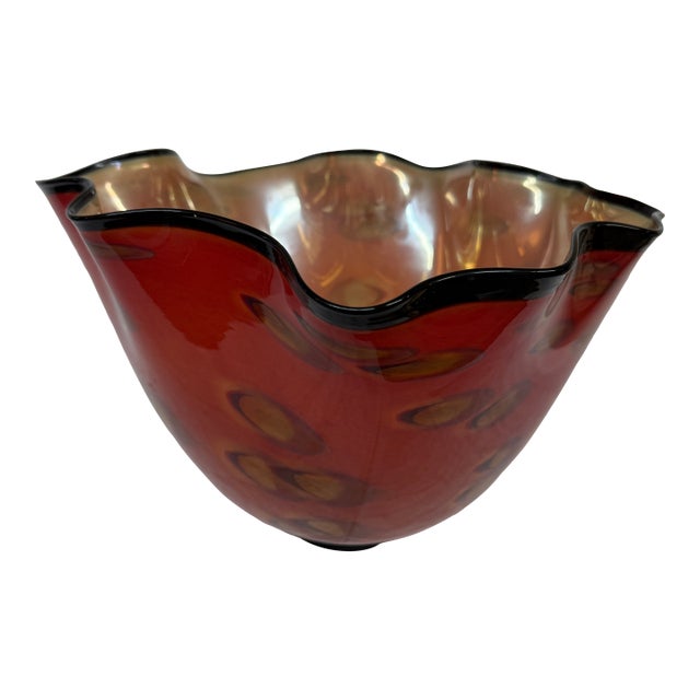 Cohn-Stone Studios Scalloped Edge Bowl For Sale