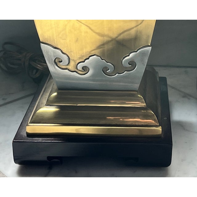 Late 20th Century Chinoiserie Brass Table Lamps - a Pair For Sale In Saint Louis - Image 6 of 18