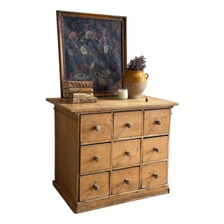 Antique English Sideboard/Chest of 9 Drawers For Sale