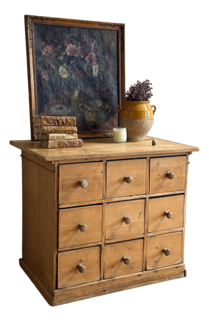 Antique English Sideboard/Chest of 9 Drawers