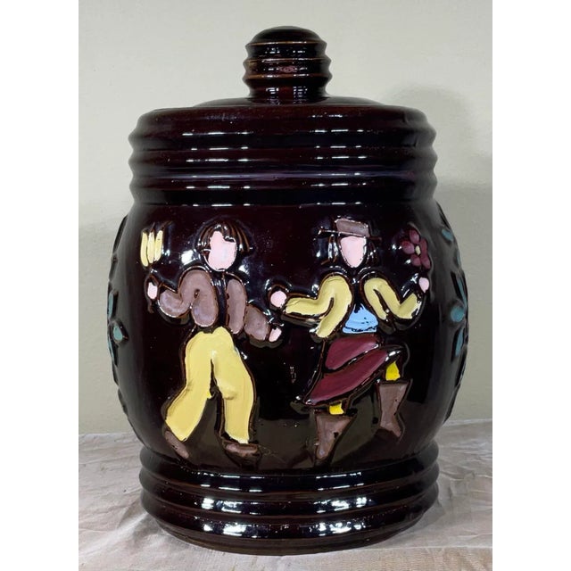 1960s Vintage 1960s Ceramic Cookie Jar For Sale - Image 5 of 13