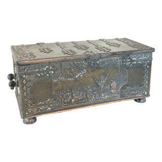 Antique Bronze Box Commemorating the Battle of Lyndanisse Denmark For Sale