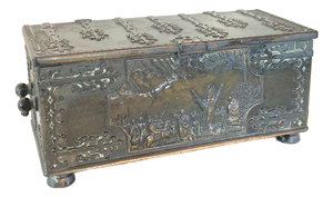 Antique Bronze Box Commemorating the Battle of Lyndanisse Denmark