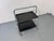 Bremshey Folding Bar Cart Trolley Germany 1960s Black Gerlinol plywood trays en Chromed steel frame with original castors....