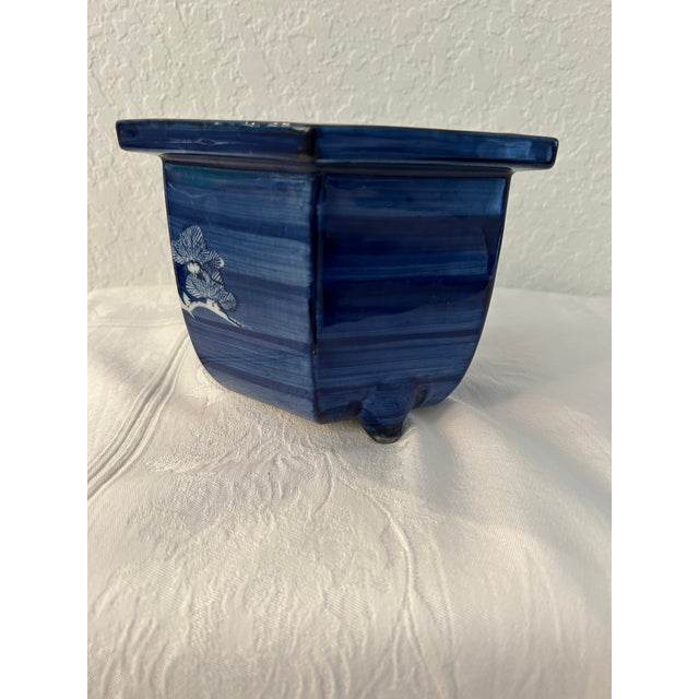 Japanese Cobalt Blue Takahashi San Francisco Ceramic Cachepot For Sale - Image 3 of 5