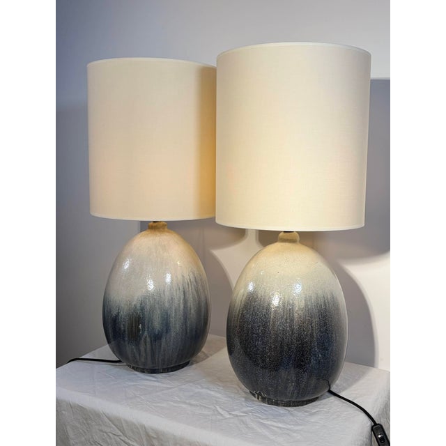 Marcello Fantoni Ceramic Lamps by Marcello Fantoni, Florence, Italy, 1970, Set of 2 For Sale - Image 4 of 15