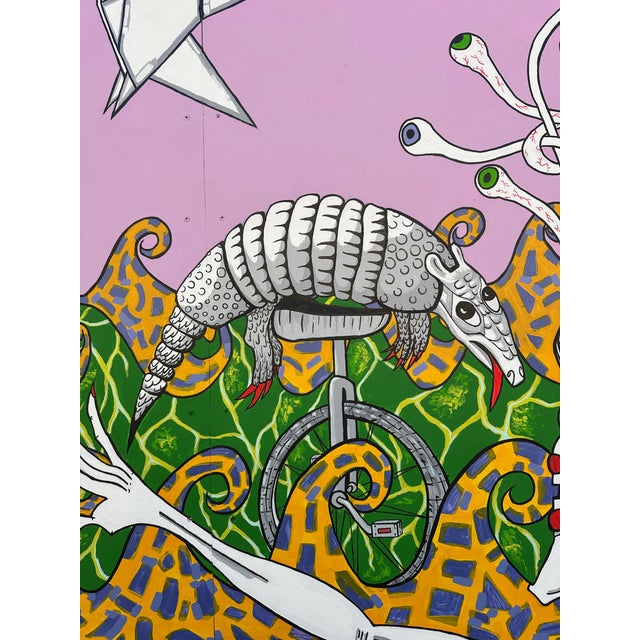 Green Monumental Triptych “Mal De Mer” by Sableshift, 2026 (11' W X 8' H Original Painting) For Sale - Image 8 of 15