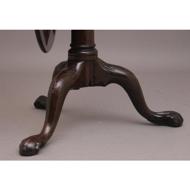 Wood Antique 18th Century Mahogany Tripod Table, 1780 For Sale - Image 7 of 8