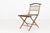French Faux‑Bamboo Folding Chair in Gilded Wood and Green Fabric, 1850 For Sale - Image 11 of 11