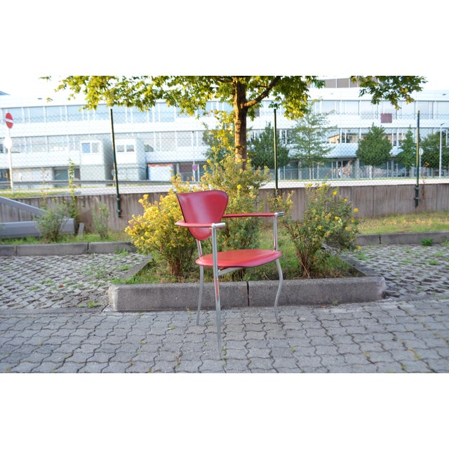 Italian Modern Red Model Marylin Dining Chair by Arrben, 1980s For Sale - Image 12 of 18