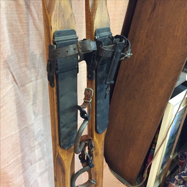 Antique L.L. Bean Wooden Skis A Pair Chairish