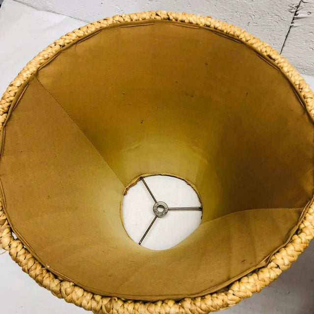 Wood Handwoven Rattan Lamp Shade - Three Available For Sale - Image 7 of 11