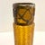 Beautiful textured honey amber art glass vase, slightly iridescent and with a brass collar mount. A beautiful accent...