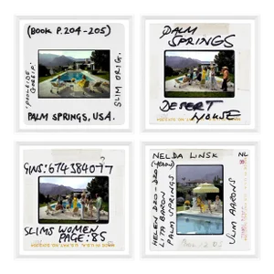 Getty Images, "Palm Springs Archival Slides", Slim Aarons, Framed Art Prints - Set of 4