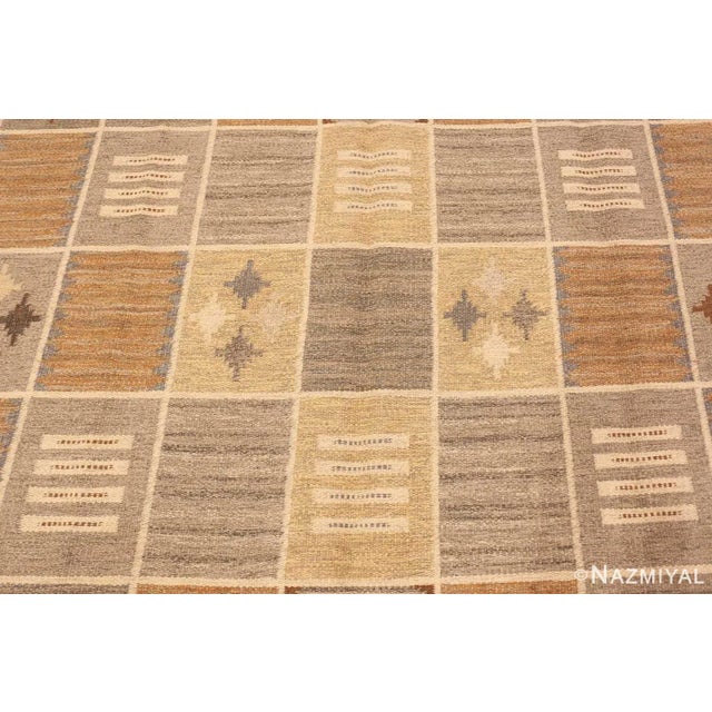 Mid-Century Modern Nazmiyal Collection Vintage Scandinavian Rakel Callander Swedish Kilim Rug For Sale - Image 3 of 9