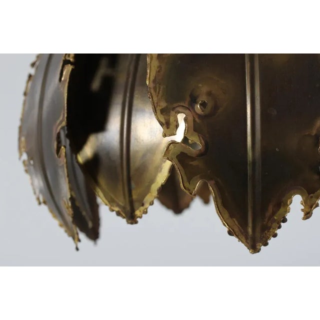 Danish Svend Aage Holm Sørensen Onion brutalist brass pendant by Holm-Sørensen and Pedersen belysning Aps from 1960s. The...