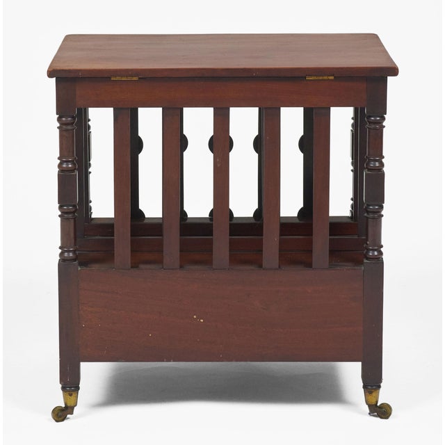 Early 19th Century Regency Mahogany Lidded Canterbury For Sale - Image 9 of 10