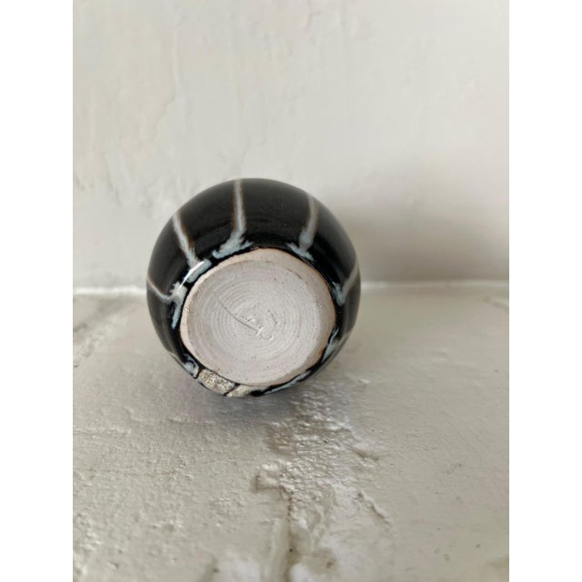 Miniature Tenmoku Black Glaze Studio Bud Vase For Sale - Image 14 of 15