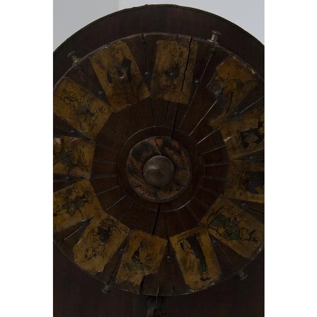 Wooden Roulette Game Wheel with Applied Figures, 1840s For Sale - Image 4 of 13