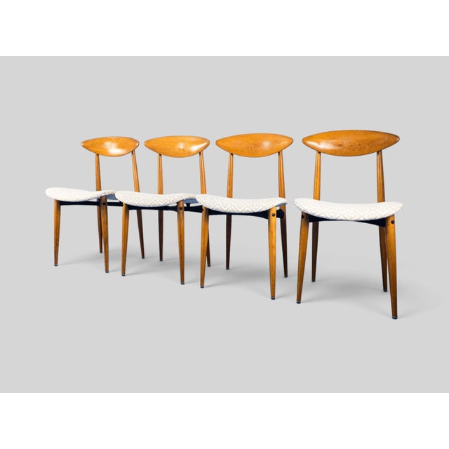 Mid-Century Modern Mid-Century Italian Dining Chairs in Beech, Italy, 1960s, Set of 4 For Sale - Image 3 of 18