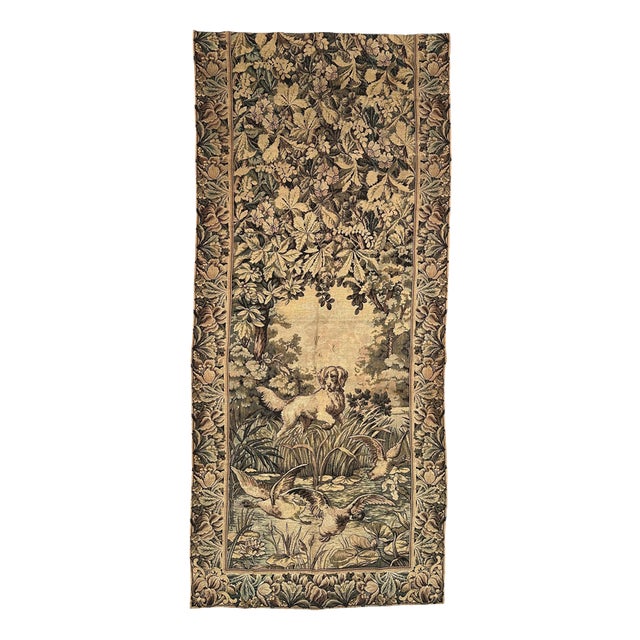 Vintage French Aubusson Style Jacquard Tapestry Panel, 1940s For Sale