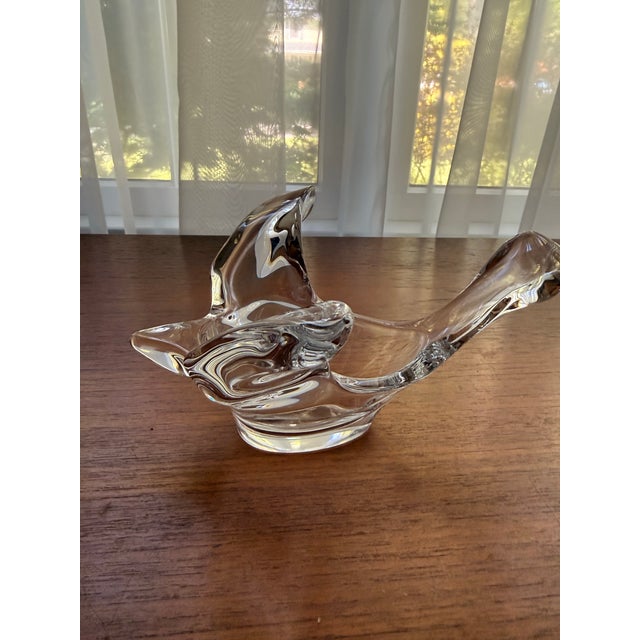 Vintage Mid-Century Modern French Crystal Dove Bird Bowl by Princess House For Sale - Image 10 of 12