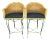 Braxton Culler Wicker & Wrought Iron Swivel Barstools - a Pair For Sale
