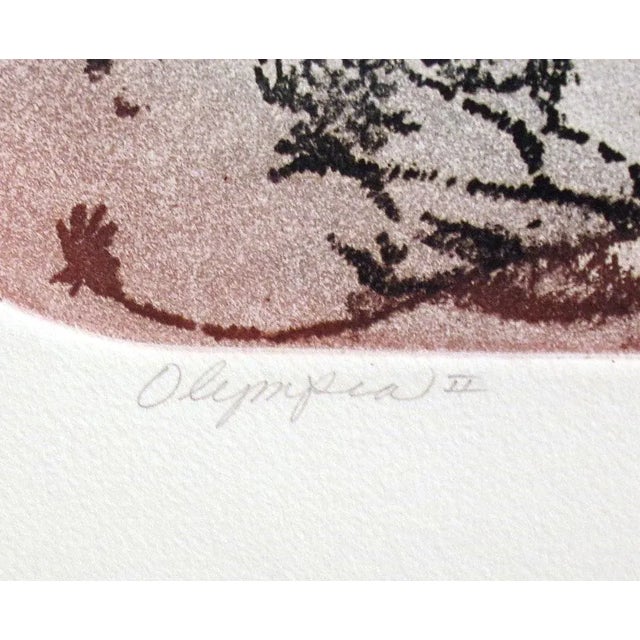 Impressionist Catherine Ruane O'Connor "Olympia II" Signed Numbered Etching Pine Trees For Sale - Image 3 of 5
