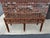 Large Mid Century Boho Chic Rattan Console Table With Glass Top. For Sale - Image 4 of 10