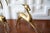 1970s Polished Large Brass Gazelle Figurines - Set of 2 For Sale - Image 6 of 7