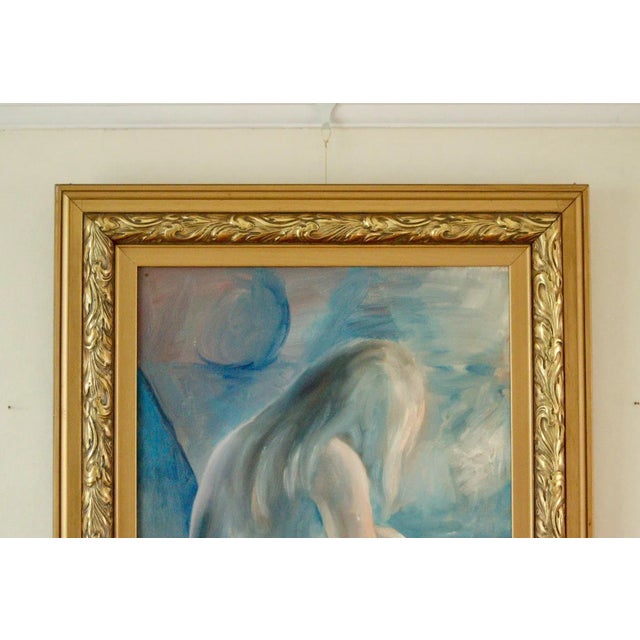 K. Rolfsson, Seated Woman, 1970s, Oil on Canvas, Framed For Sale - Image 9 of 11