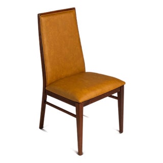 Restored Mid-Century Modern High-Back Desk / Side/ Dining Chair in Walnut by Milo Baughman for Dillingham, Usa, C. 1960s For Sale