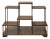 Brown Wood Step Shape Table Top Curio Display Easel Stand For Sale