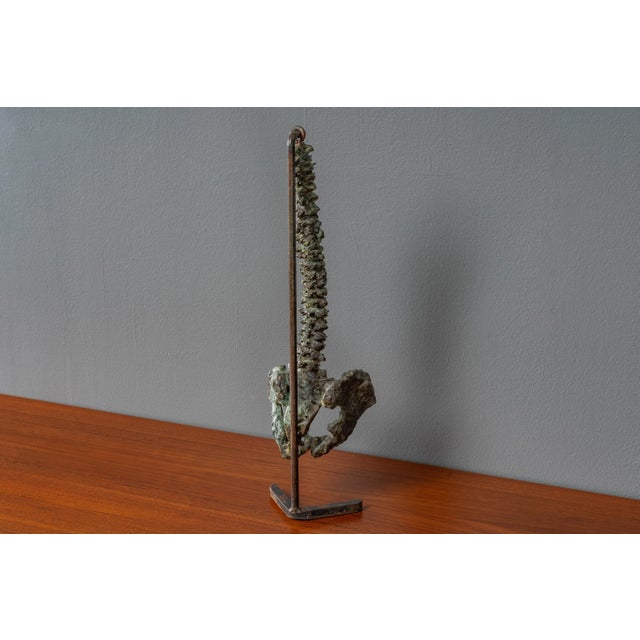 Metal Cast Bronze Spinal Sculpture For Sale - Image 7 of 8