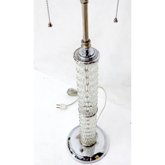 Large Crystal and Chrome Mid-Century Modern Table Lamps For Sale - Image 10 of 14